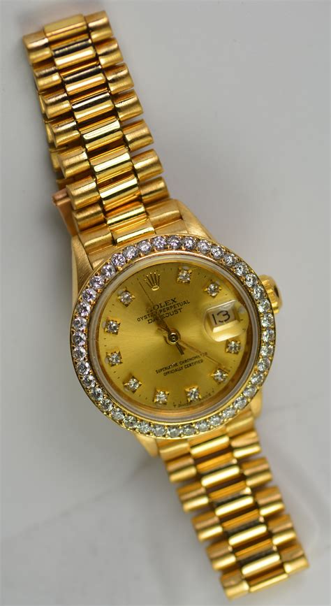 rolex 18k n608651 5229|Rolex yellow gold watch.